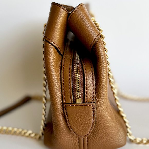 Michael Kors Jet Set Medium Pebbled Leather Chain Shoulder Bag - Picture 3 of 11